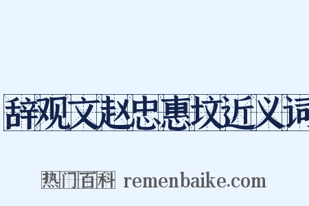 辞观文赵忠惠坟近义词是什么意思的图片